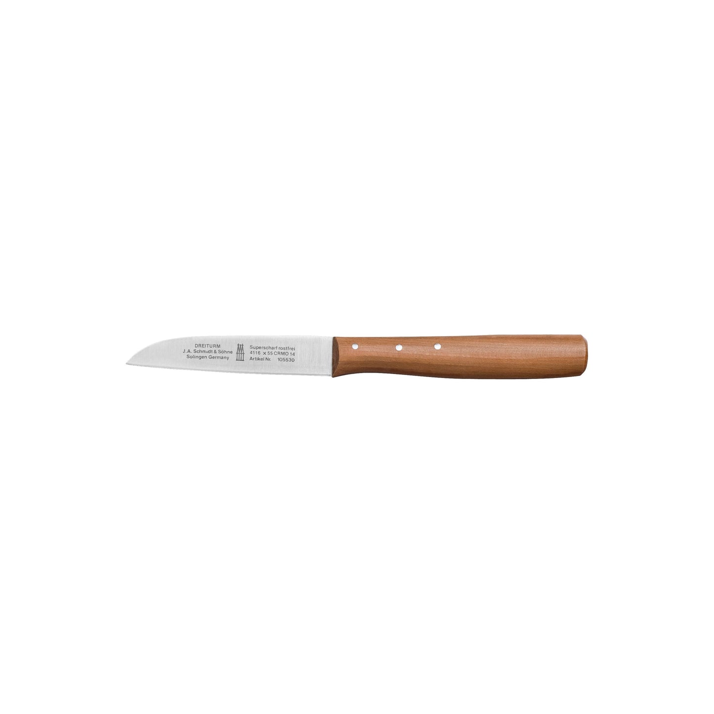 Solingen vegetable knife with wooden handle