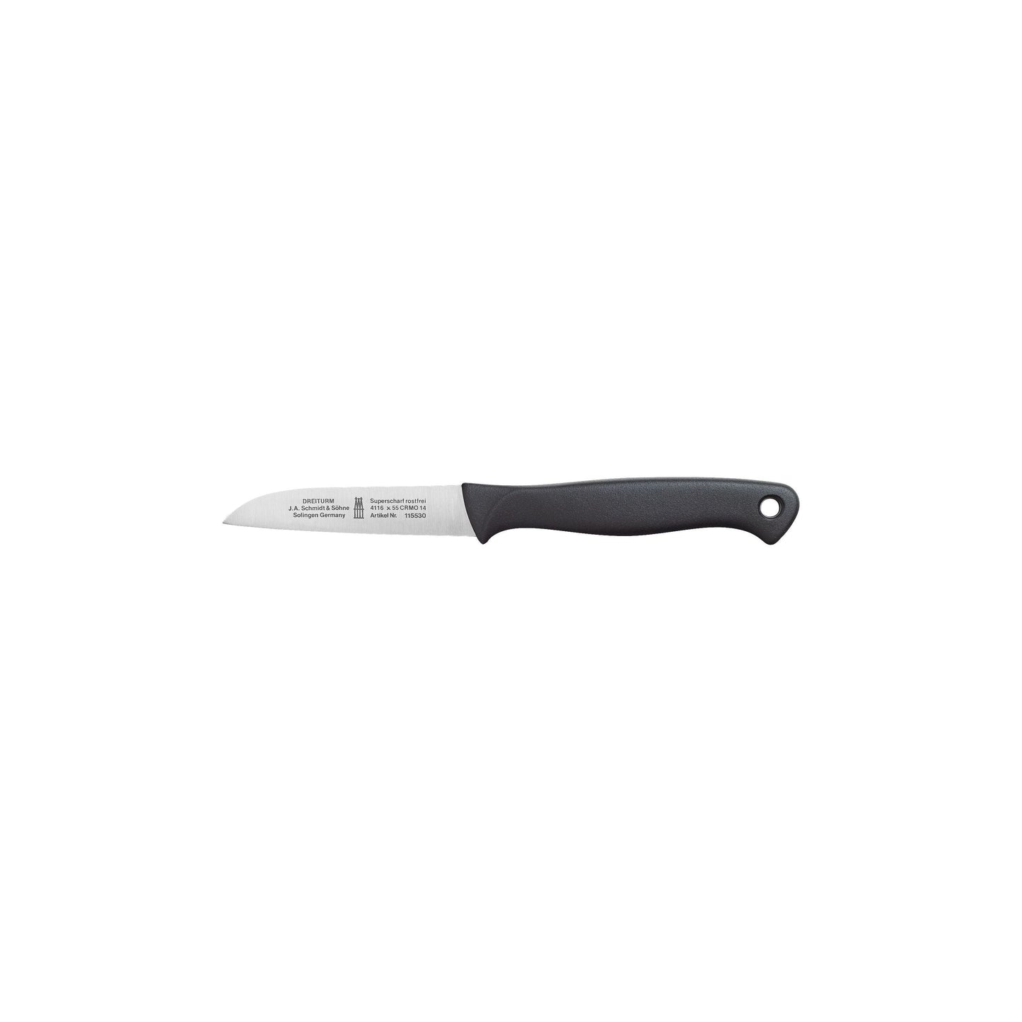 Solinger Gemüsemesser 3" schwarz & gerade