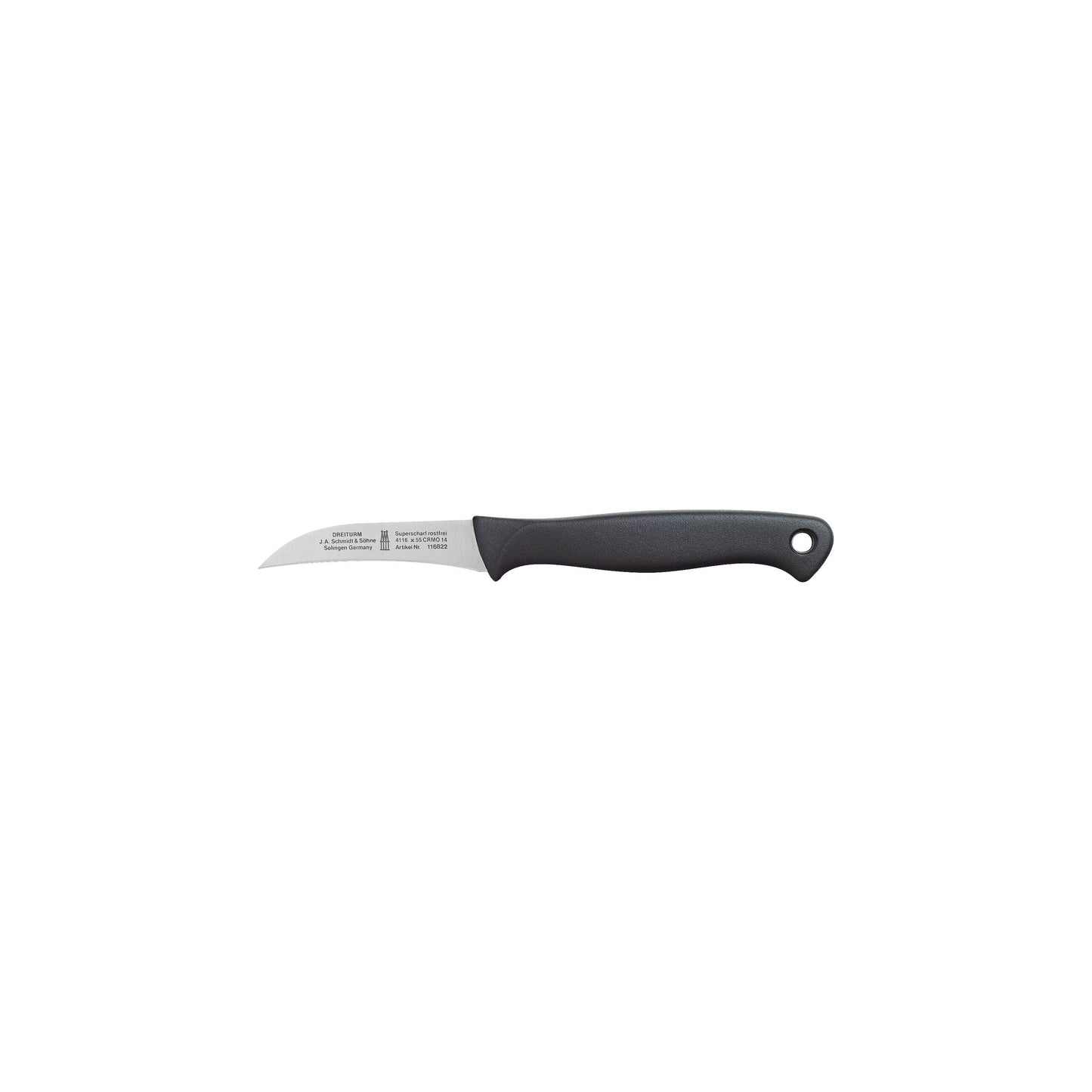 Solinger Schälmesser schwarz & gebogen