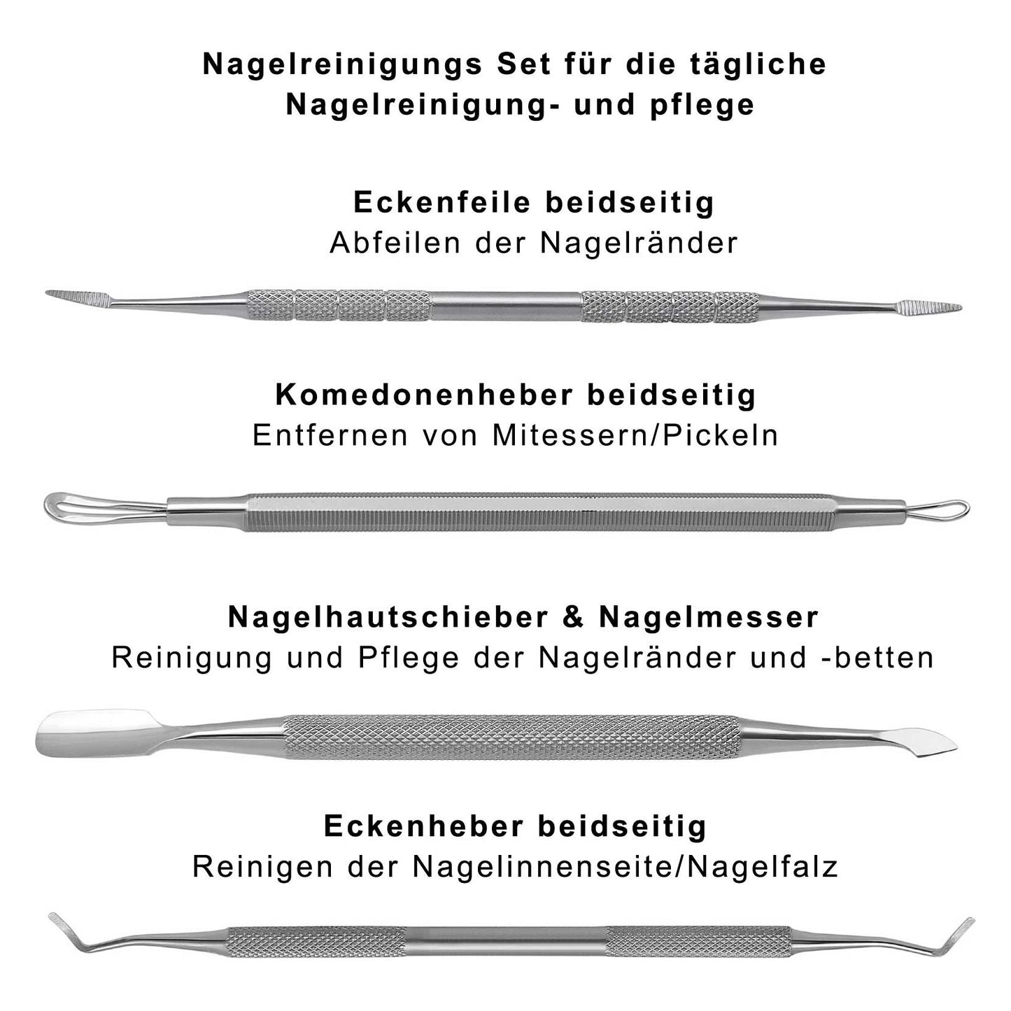 Nail cleaning set 4 pieces