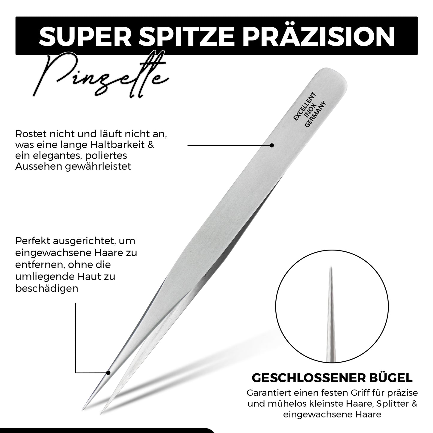 Splitterpinzette - Präzisionspinzette - nicht magnetisch