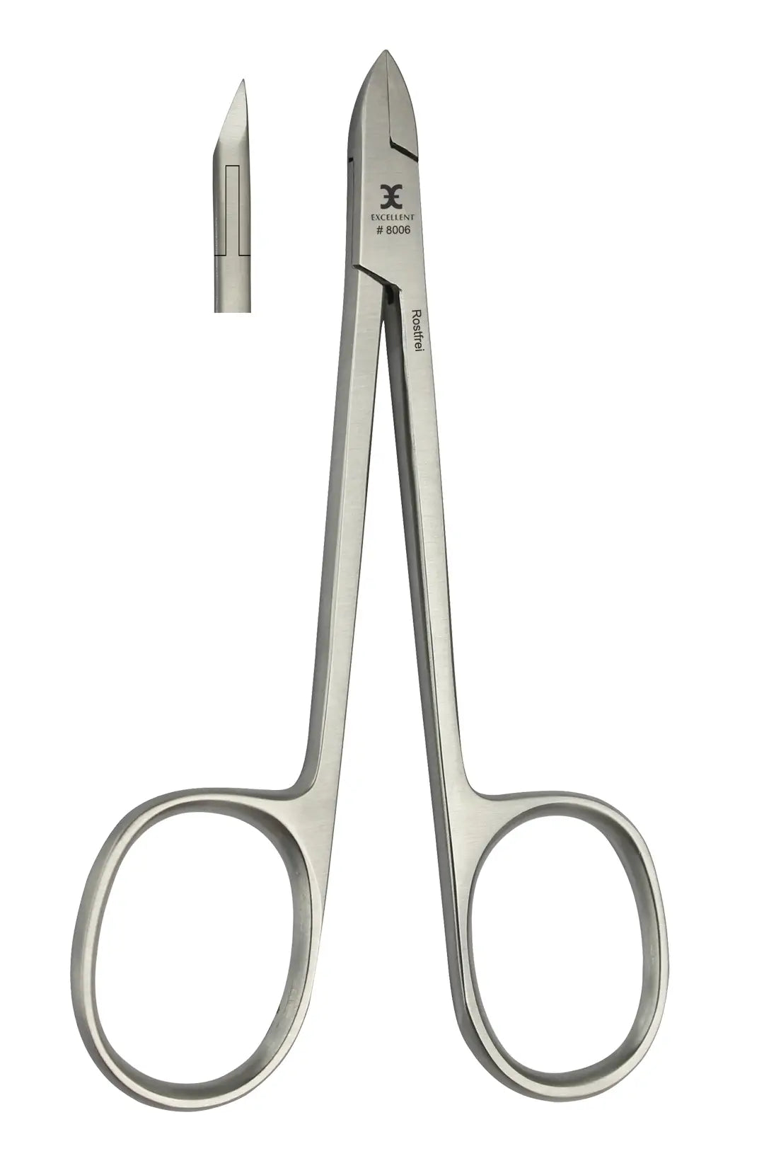 Nagelhautzange 10 cm, Schneide gerade mit Scherengriff