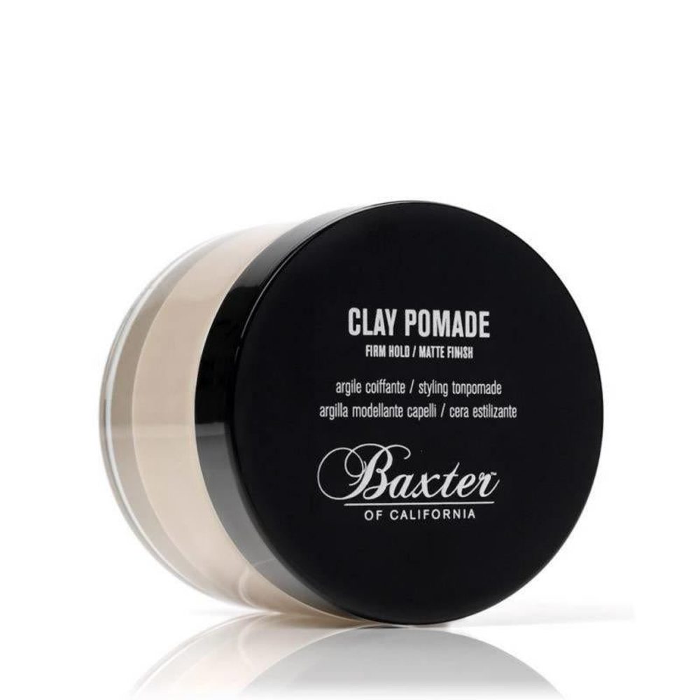 Baxter of California Clay Pomade – fester Halt – Farbe Grau/Beige (Produkt)