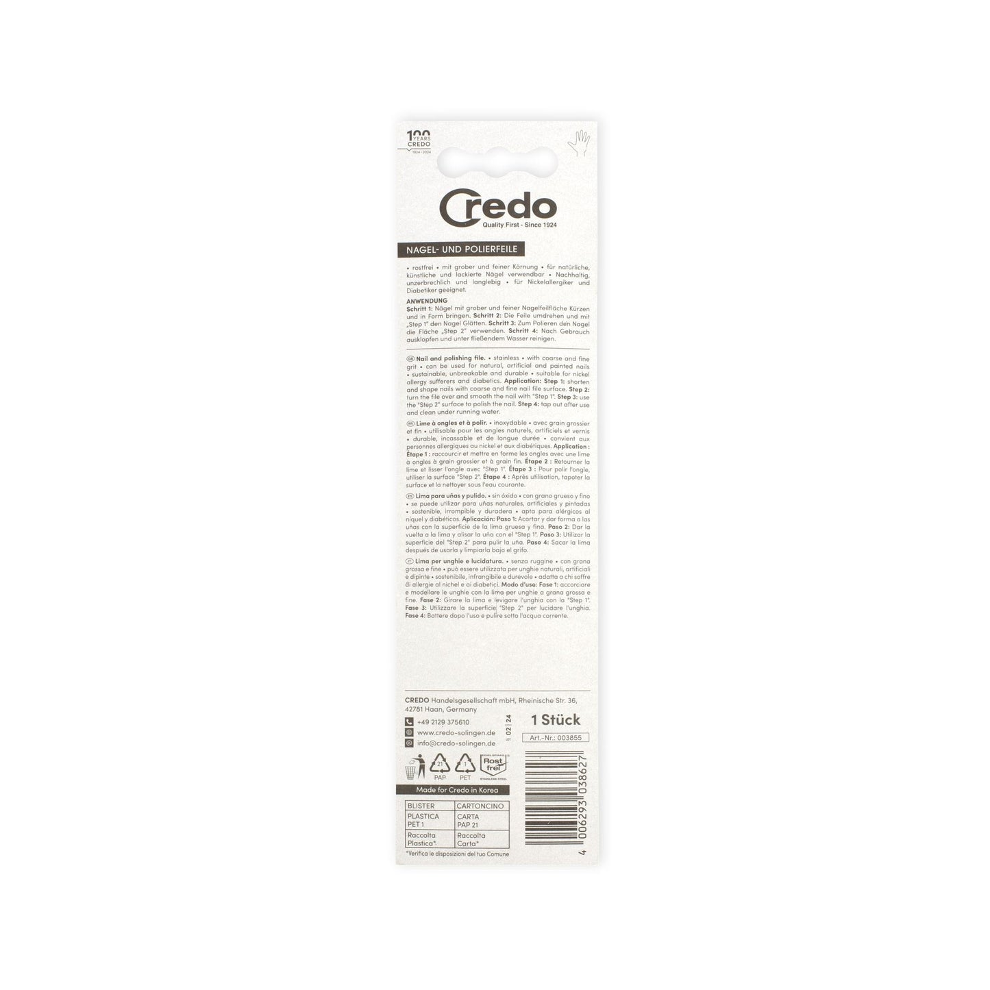 Credo 2-in-1 Profi-Buffer & -Feile 150 mm