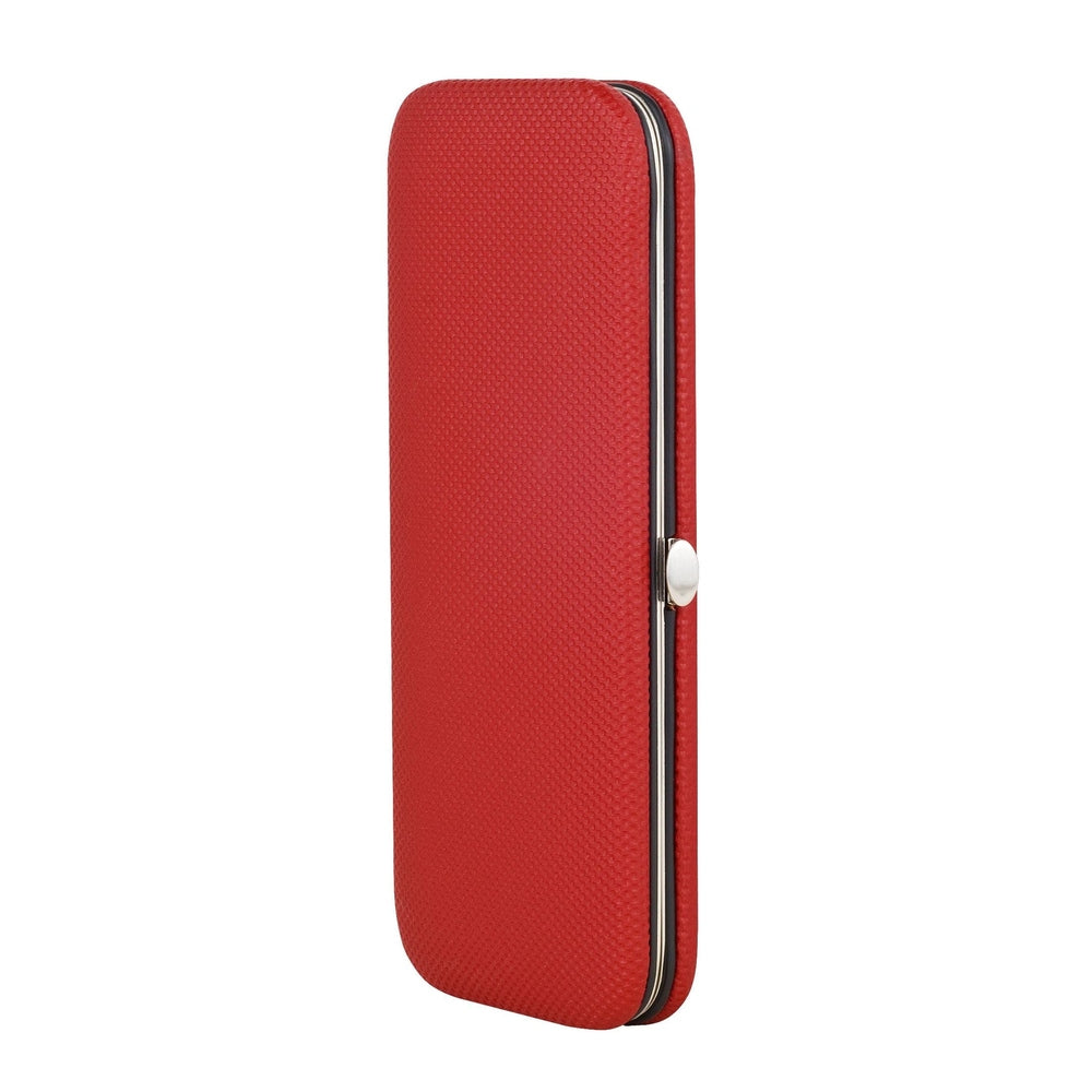 DREITURM Maniküre-Etuis – 5-teilig - Made in Solingen - Modell Red Tex