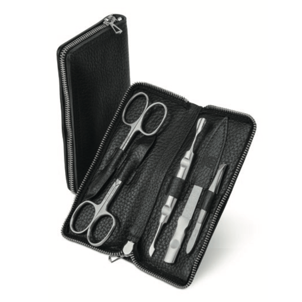 DREITURM Reißverschlussetui – Maniküre Set mit 2 Scheren & Pinzette | Solingen Qualität