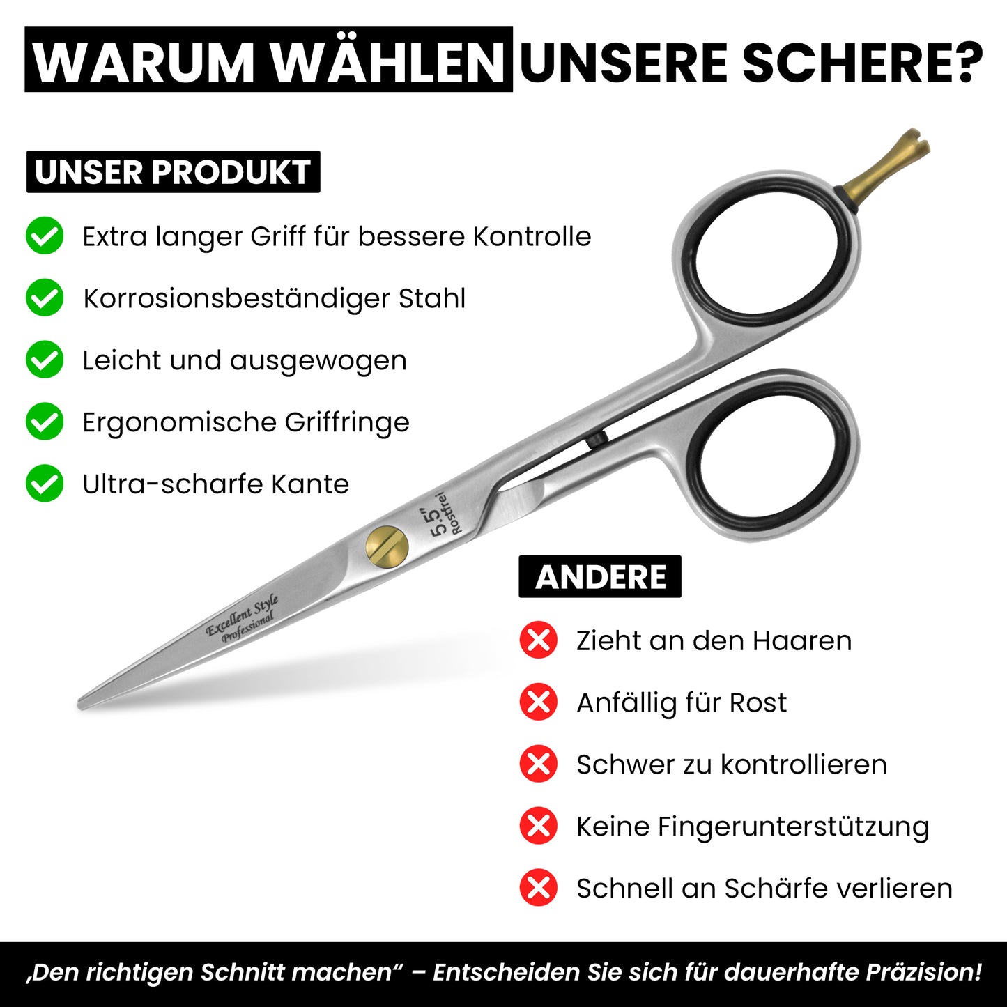 Excellent Profi Haarschere 5,5 Zoll