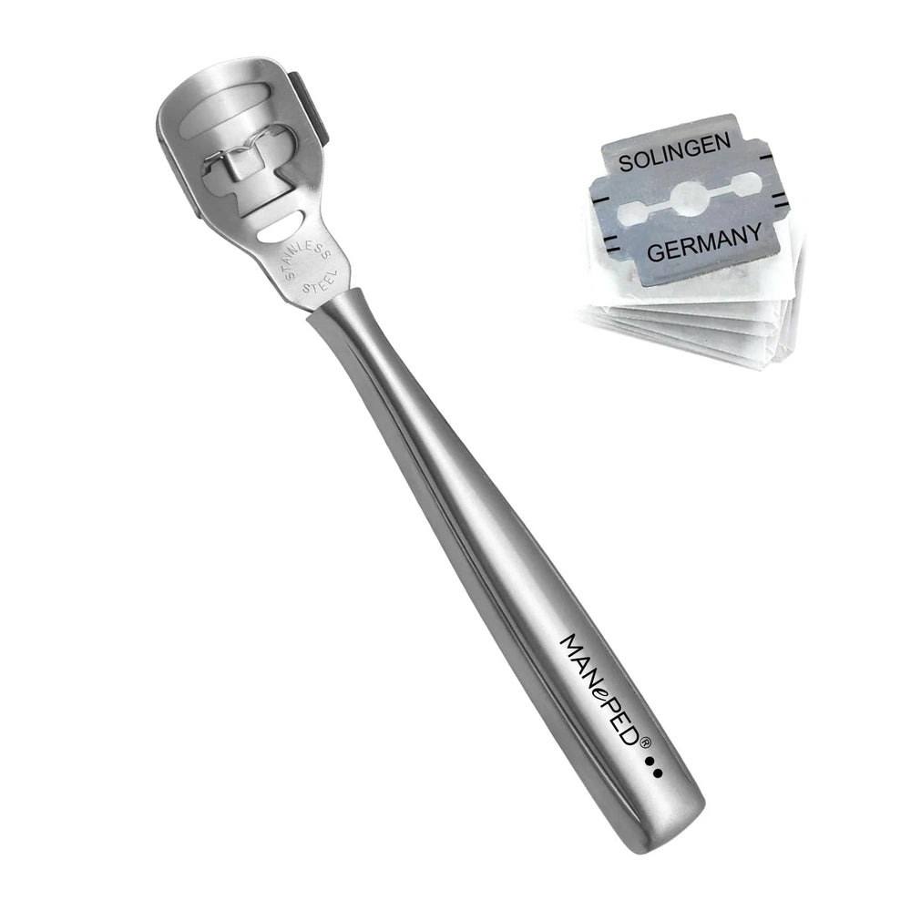 Hornhauthobel aus Edelstahl + 100 Klingeln