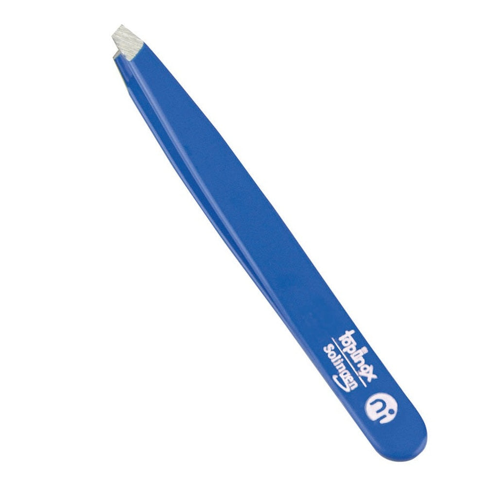 Pinzette, schräg, rostfrei, TopInox, Blau, 9 cm