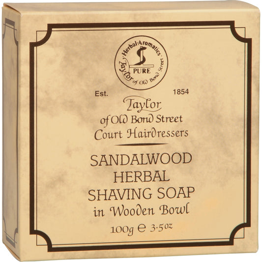 Taylor of Old Bond Street Sandelholz Rasierseife in Holzschale – Nassrasur, Ansicht 2