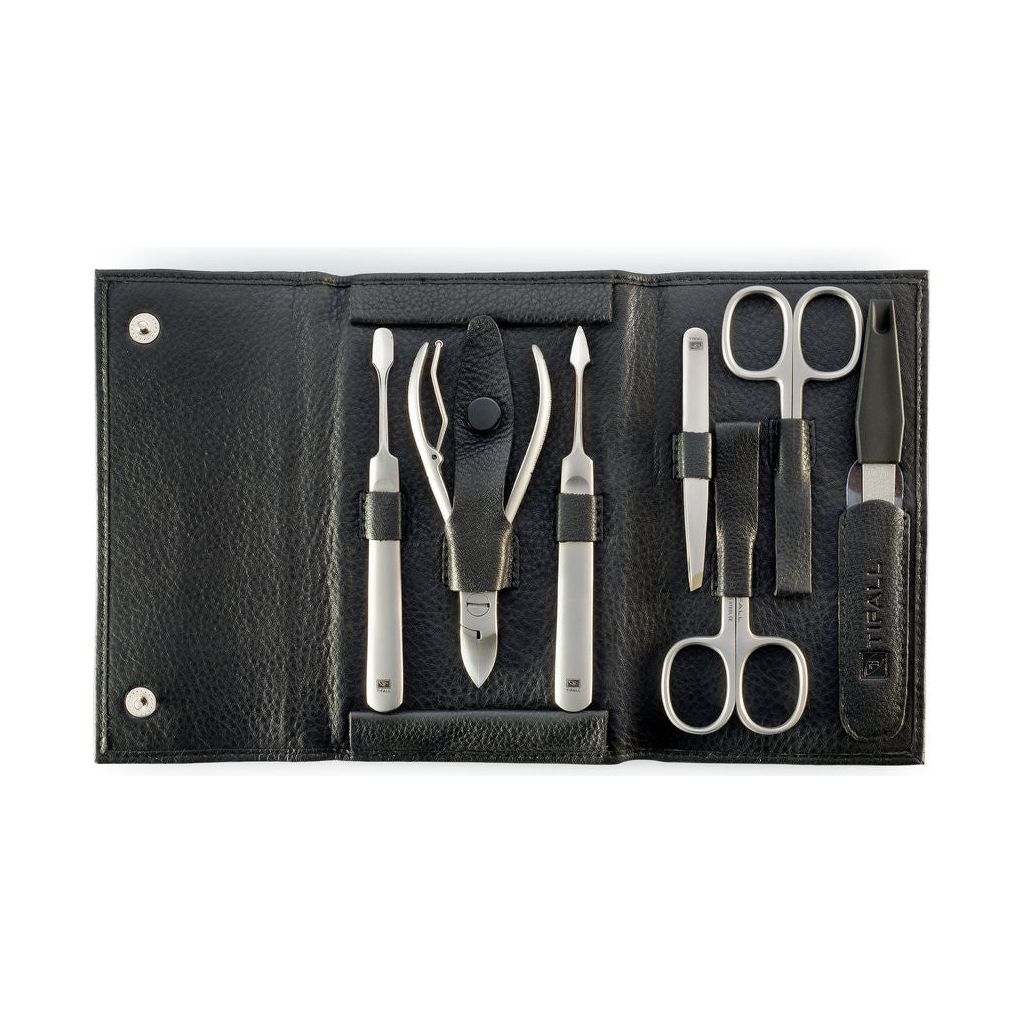 Tifall® Nagelpflegeset im Maniküre-Etui aus feinstem Rindsleder, 7-teilig