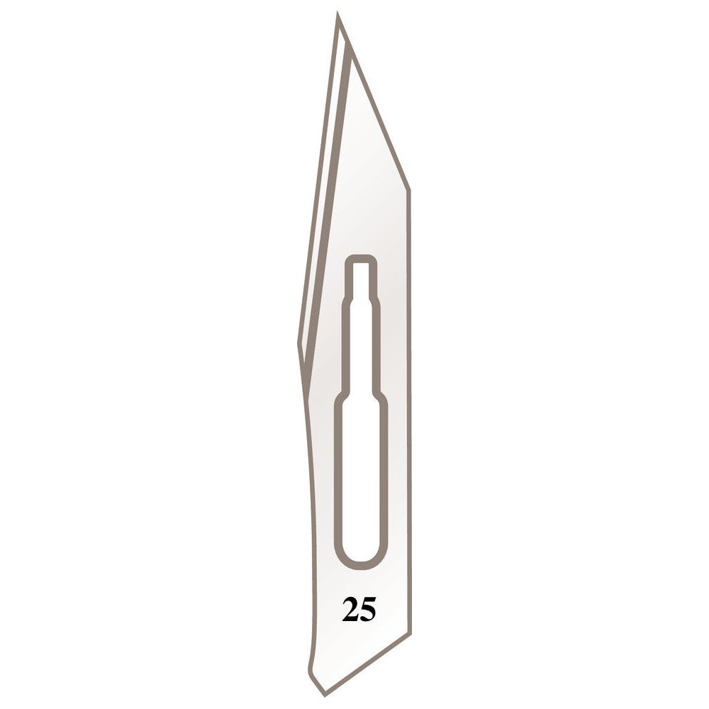 Scalpel holder blades No. 25 for handle No. 4