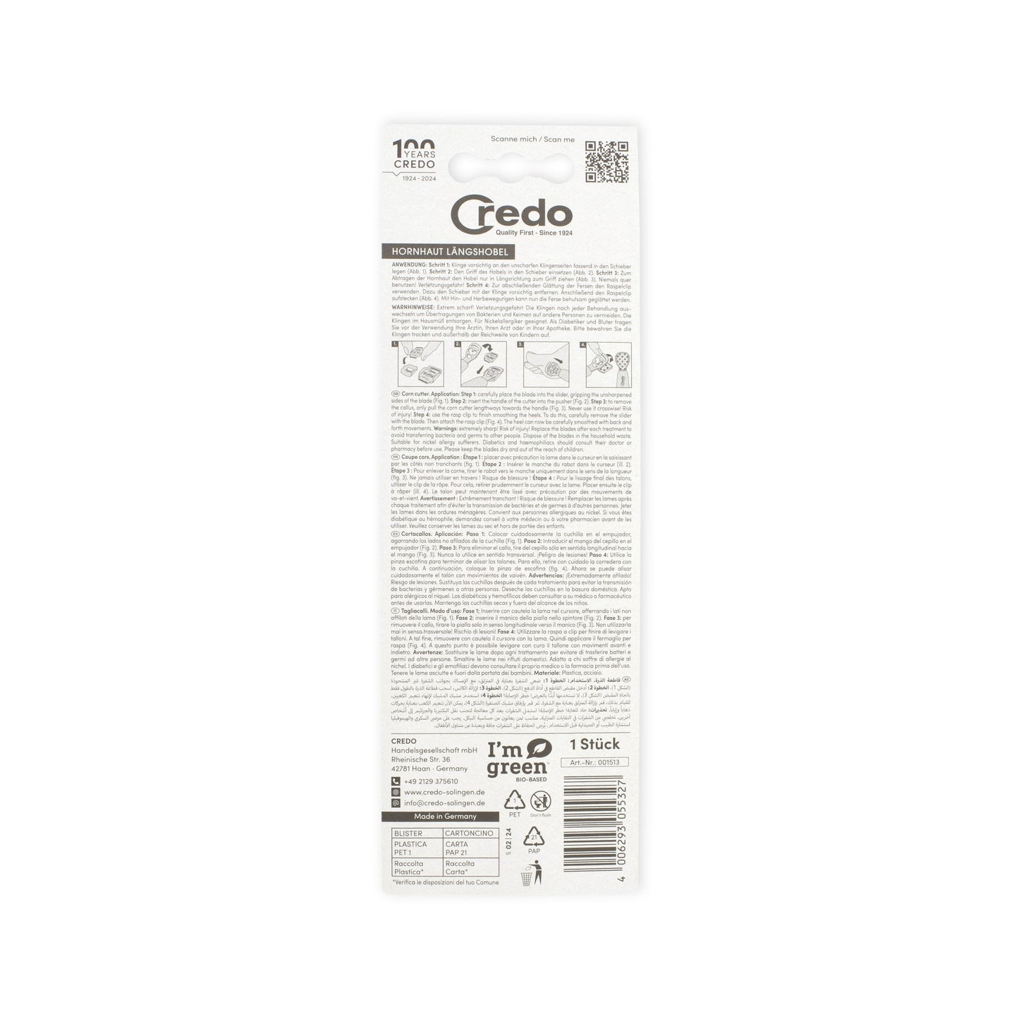 Credo Original Solingen Callus Plane