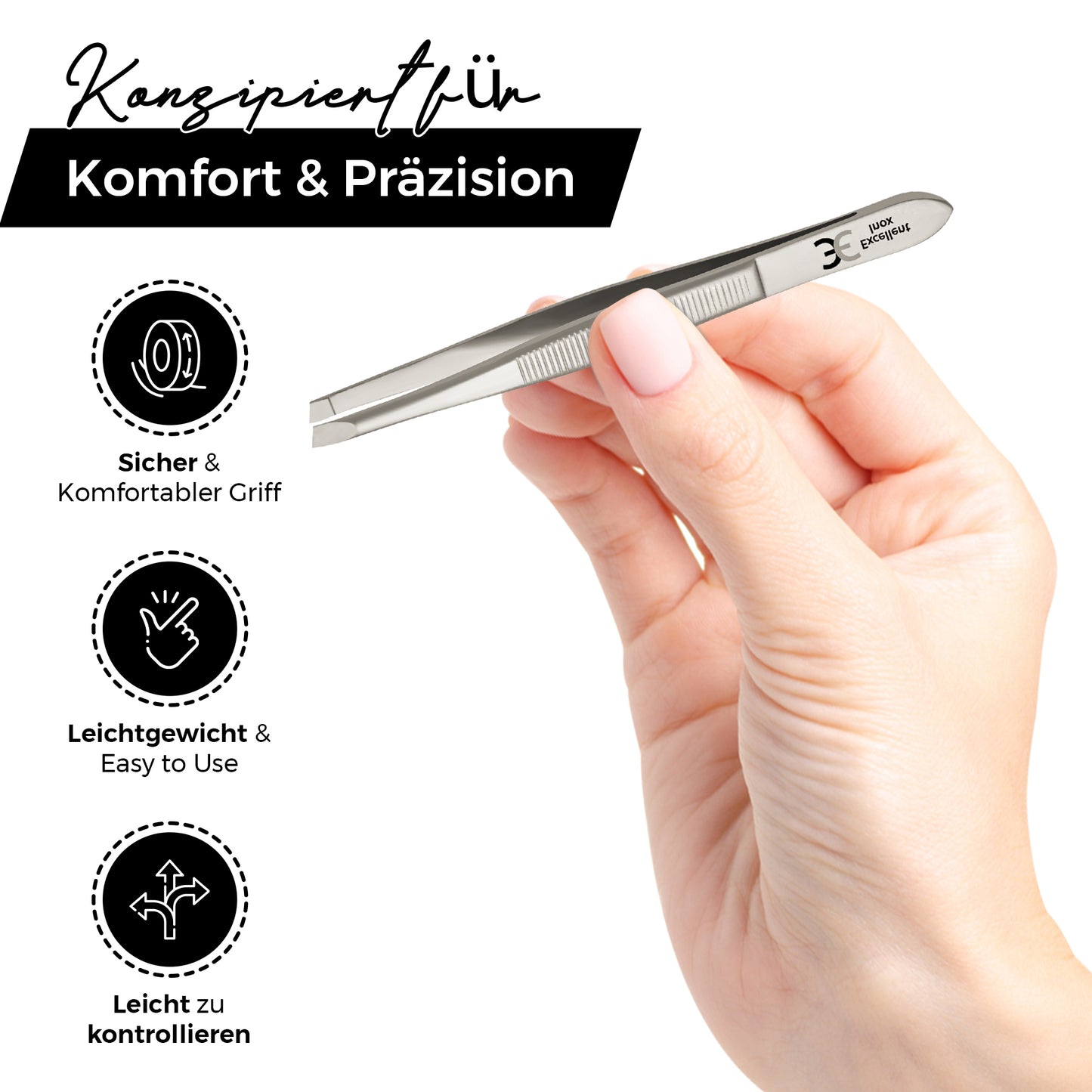 Cilienpinzette - schräge Spitzenform