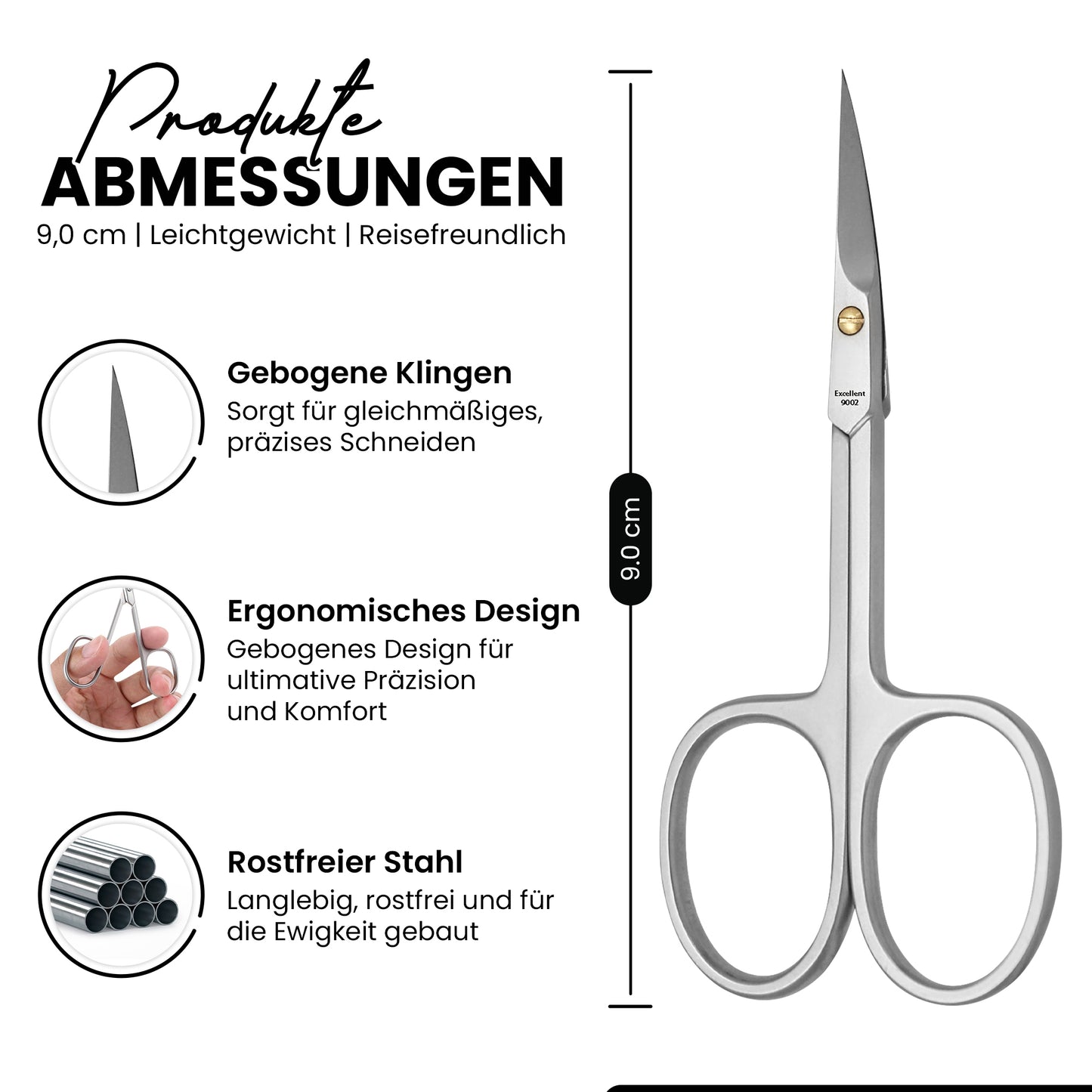 Hautschere - gebogene Spitze