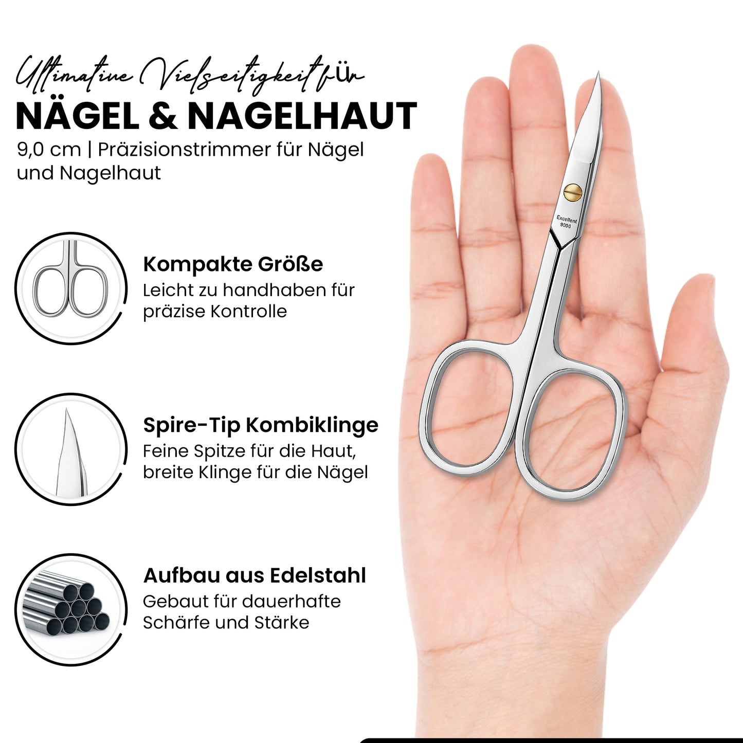 Nagelschere & Hautschere Kombischere gebogen