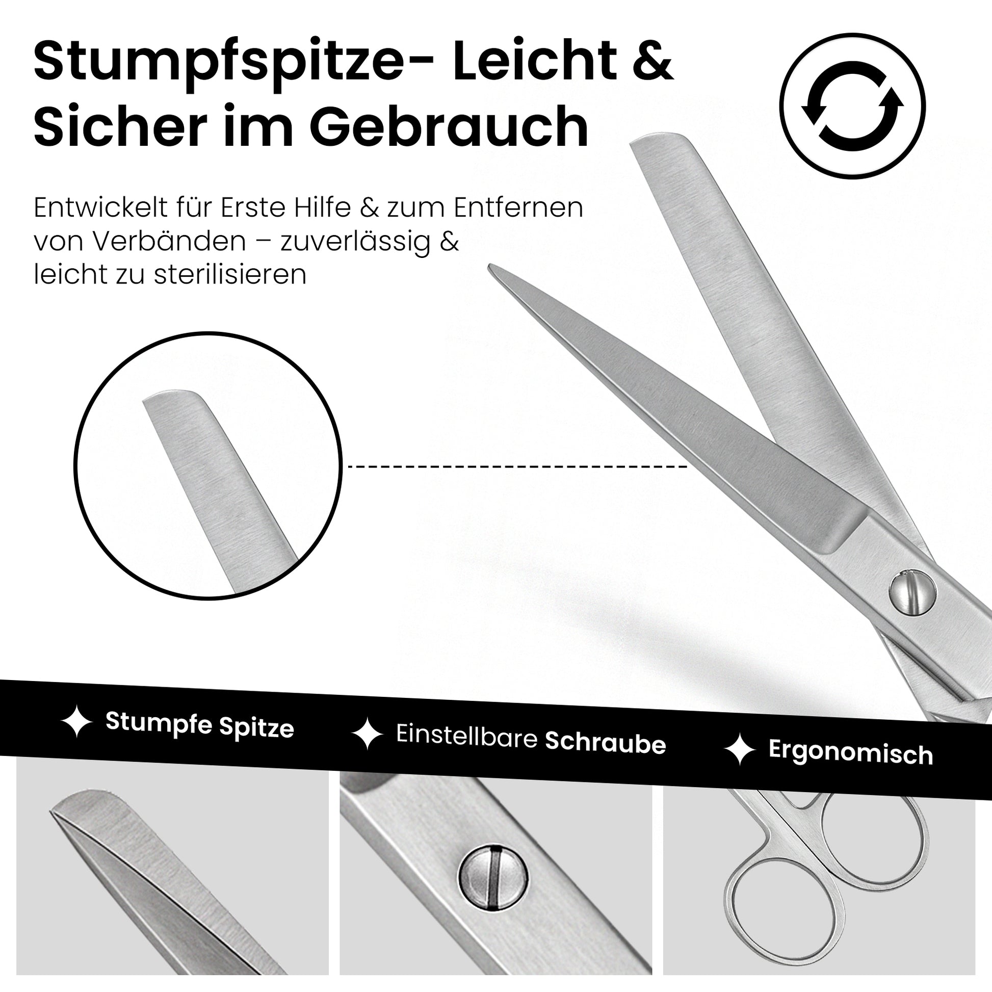 Verbandsschere - Schneide stumpf