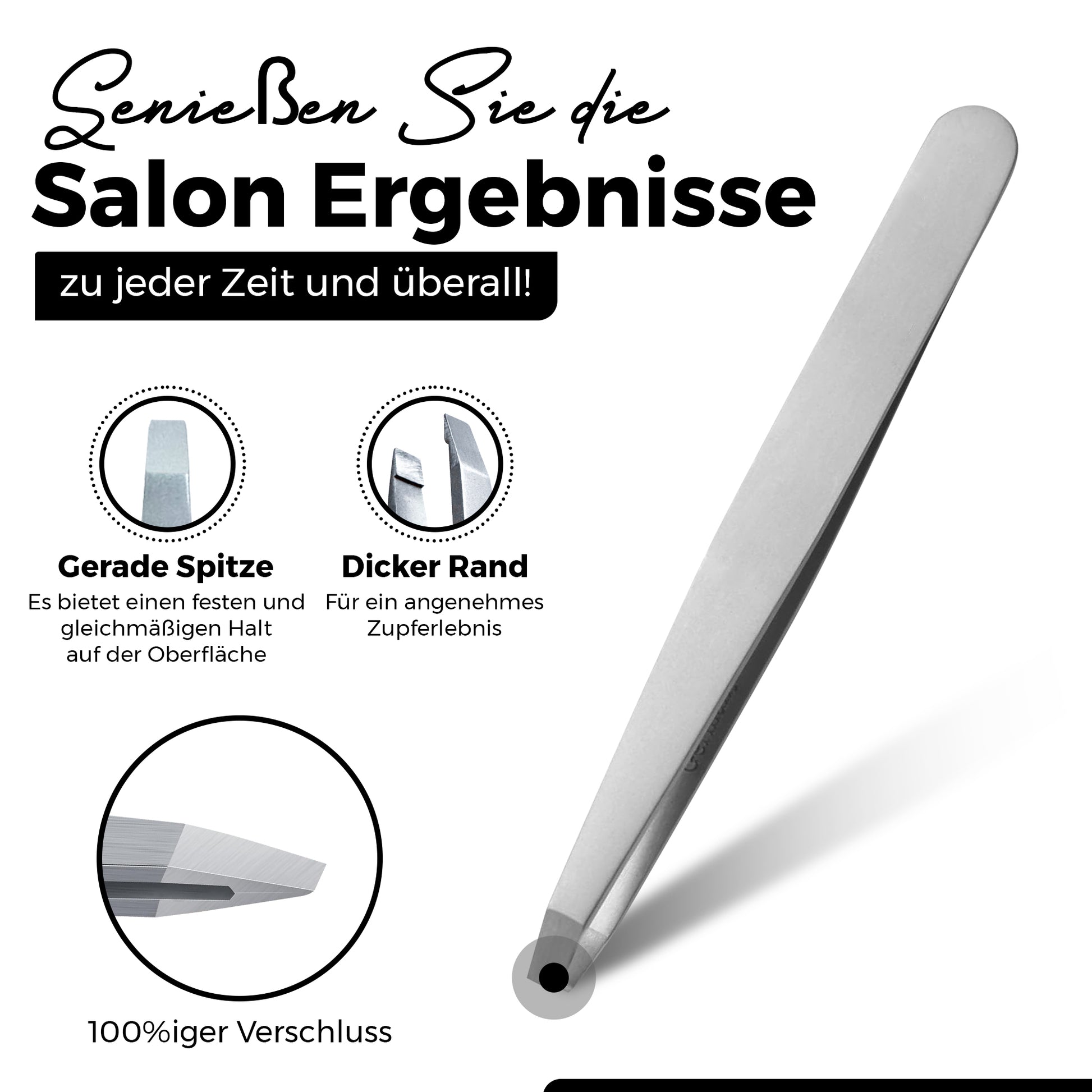 Haar-Pinzette - abgewinkelt Spitze