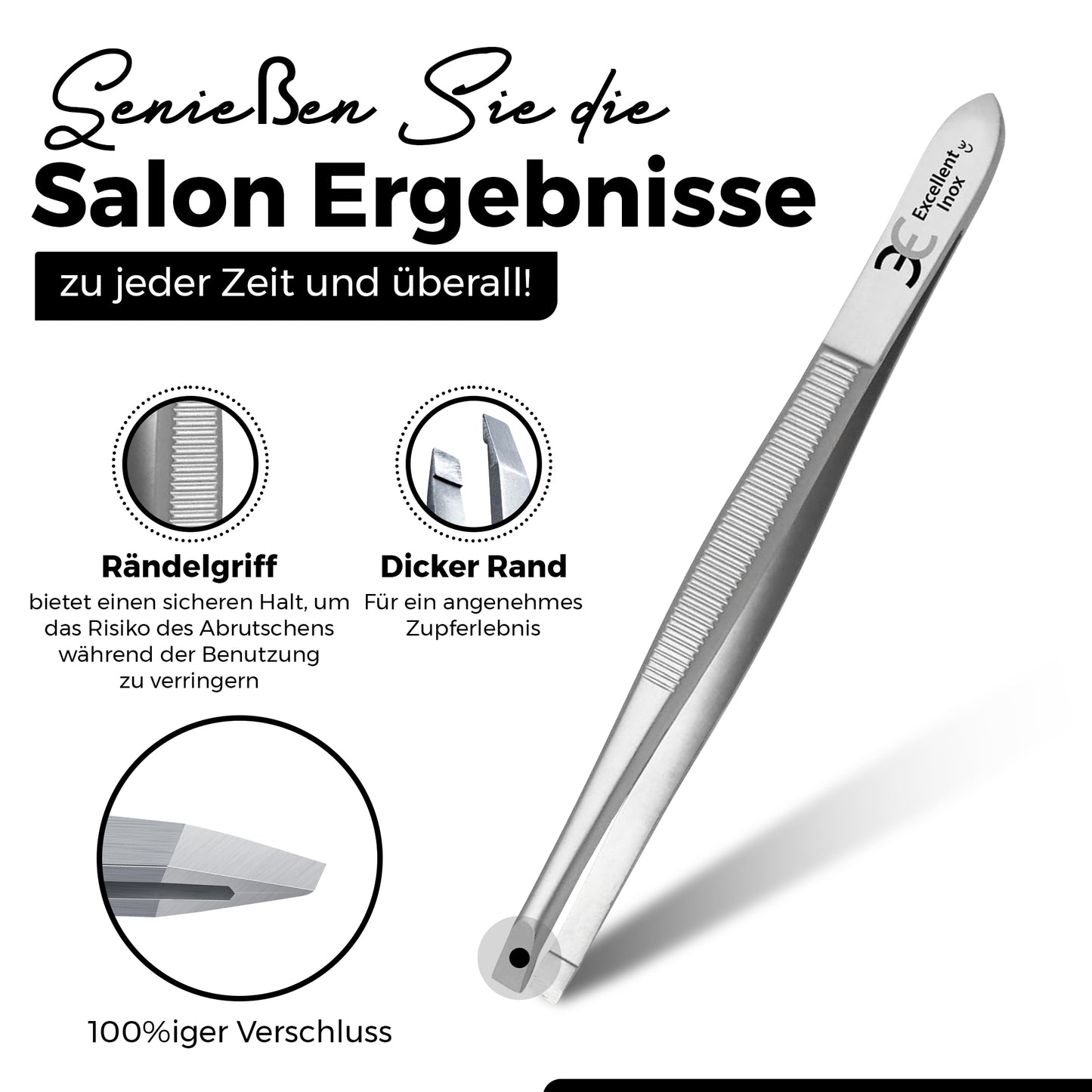 Cilienpinzette - gerade Spitzenform