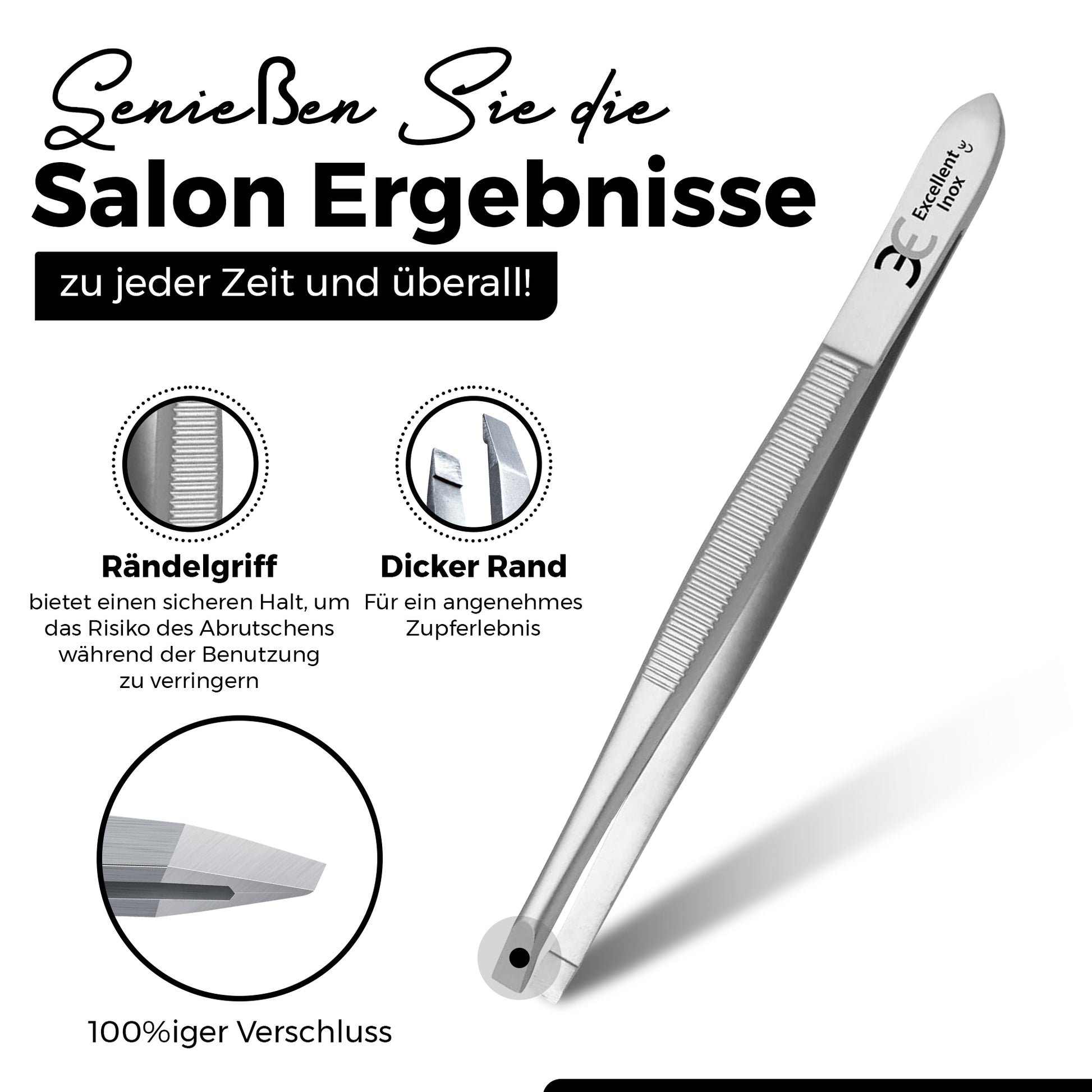 Cilienpinzette - gerade Spitzenform