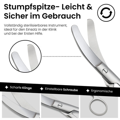 Verbandsschere Schneide gebogen