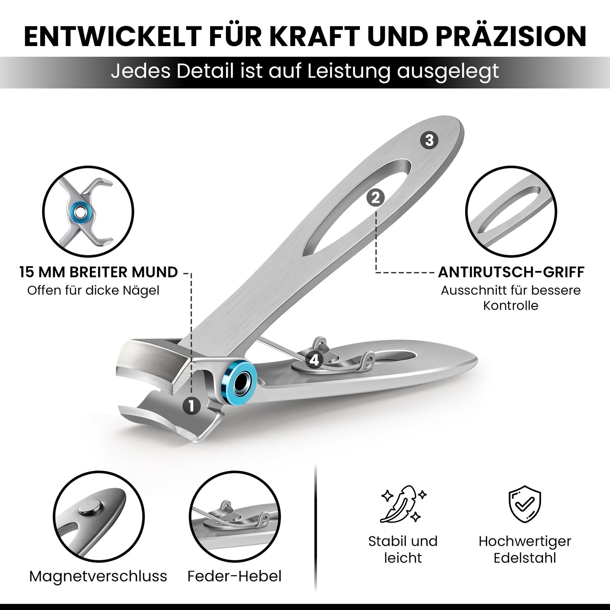 Nagelknipser für dicke Nägel