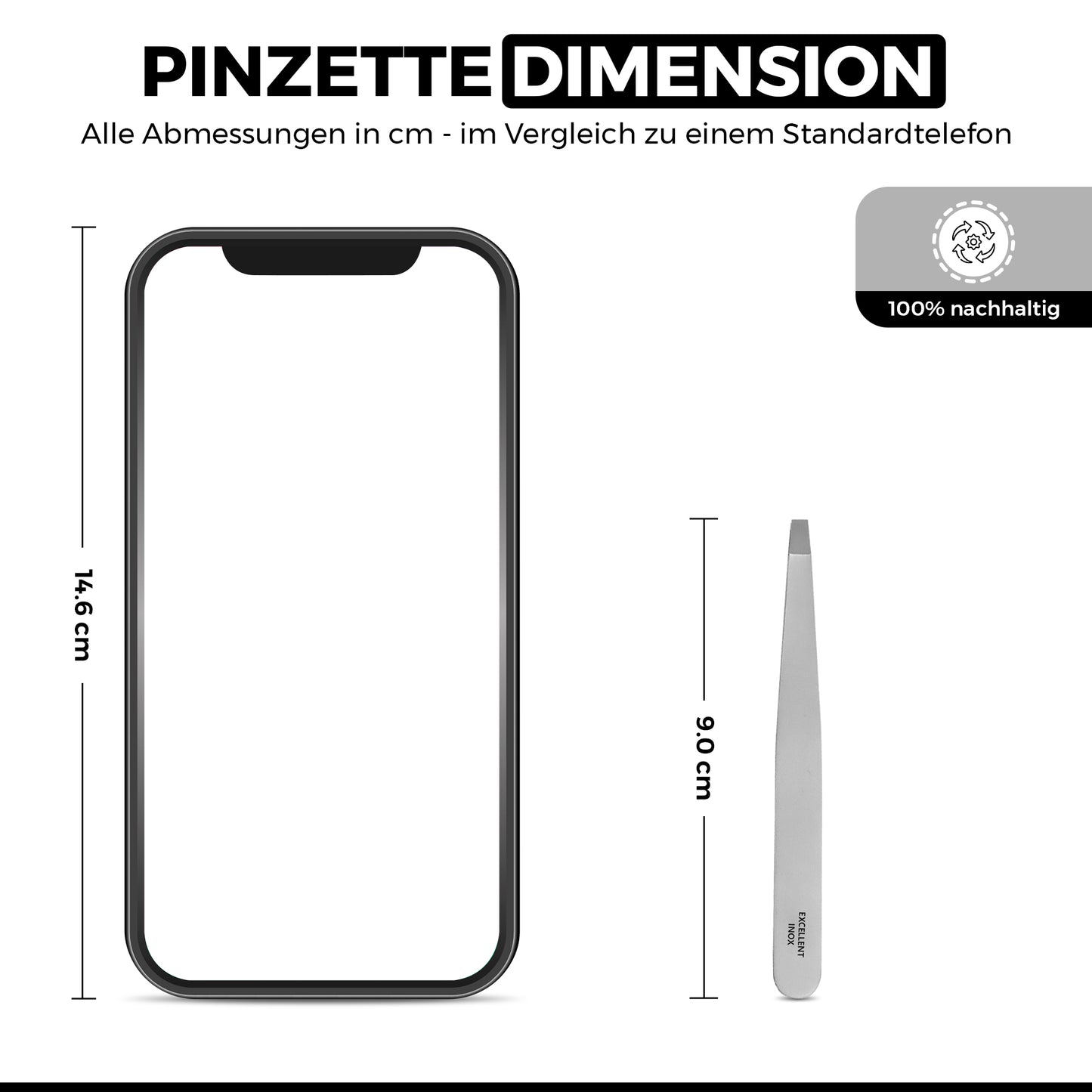 Excellent Pinzette - abgewinkelte Spitze