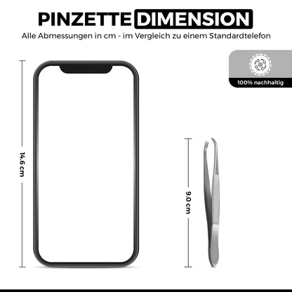 Pinzette - gewinkelte Spitze - gerade