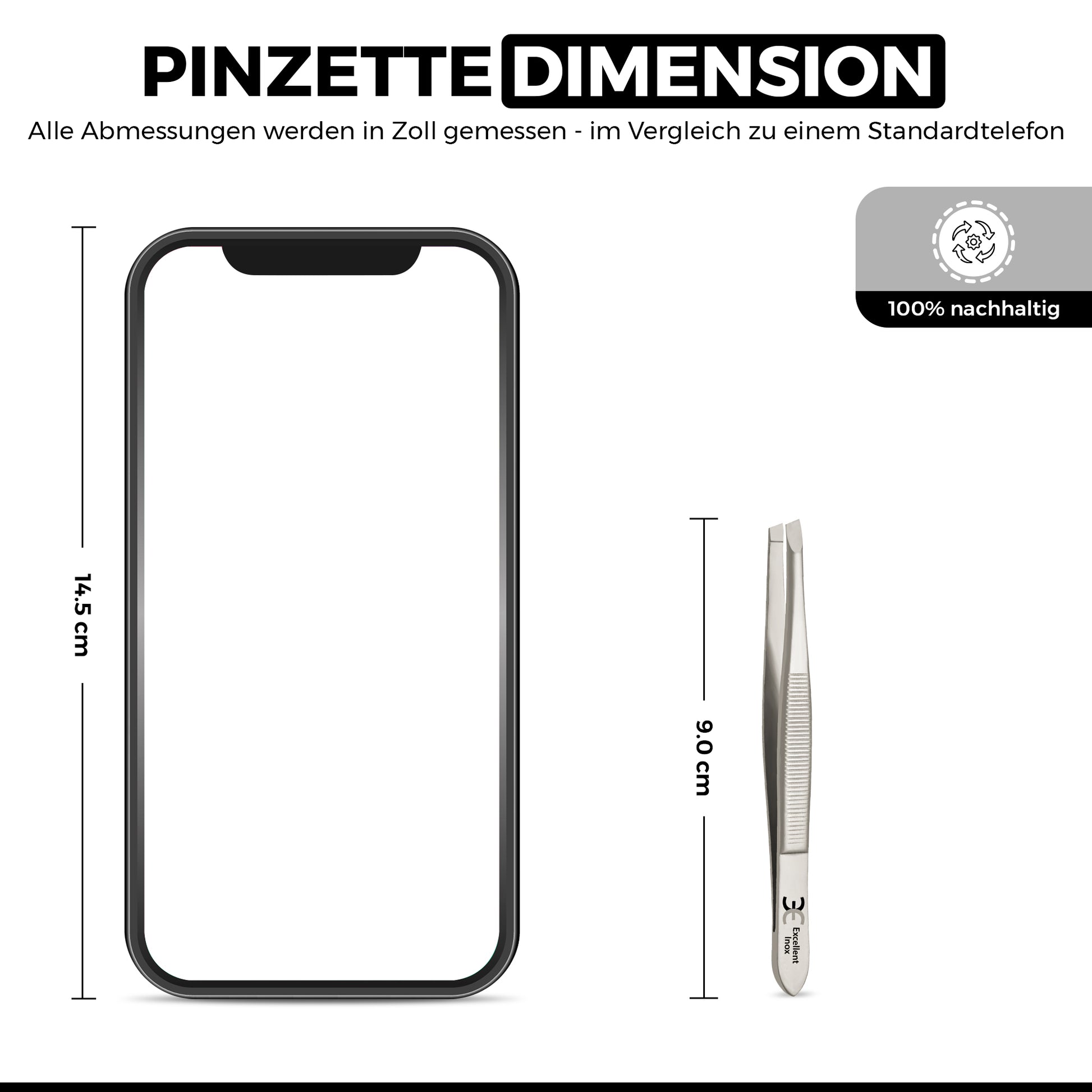 Cilienpinzette - schräge Spitzenform