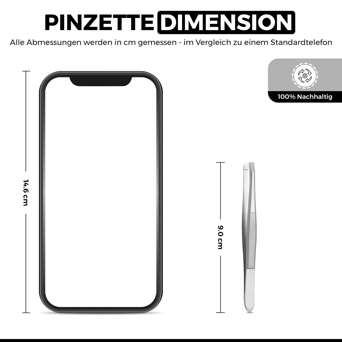 Cilienpinzette - gerade Spitzenform