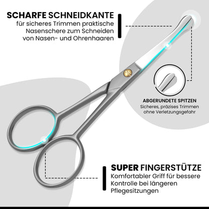 Nasen- und Ohrhaarschere gebogen