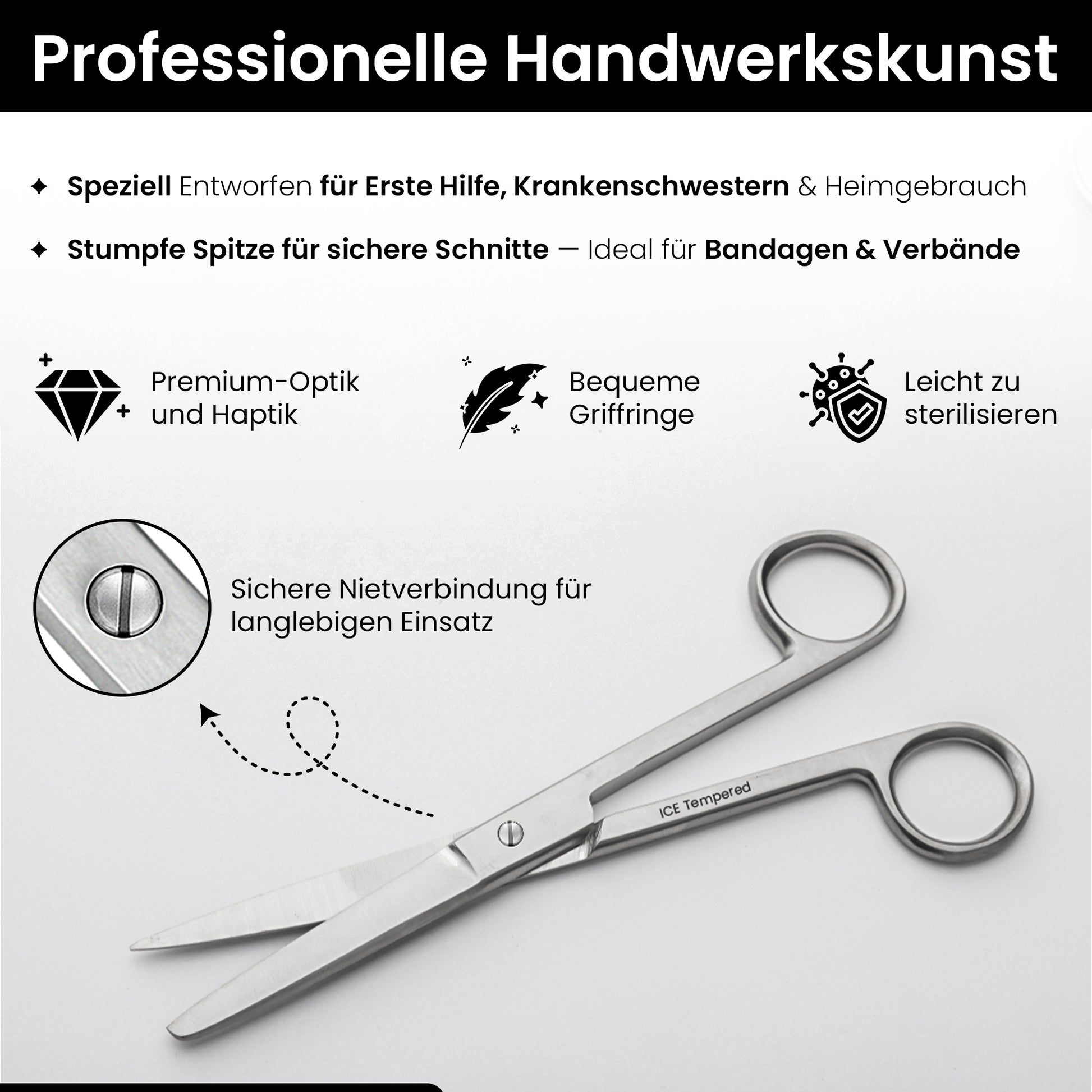 Verbandsschere - Schneide stumpf