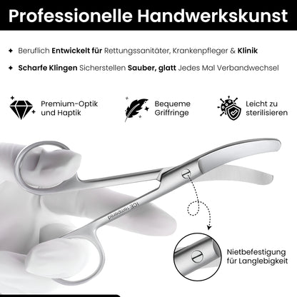 Verbandsschere Schneide gebogen