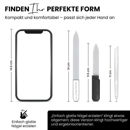 Glasnagelfeilen - 3er-Set/Made in EU