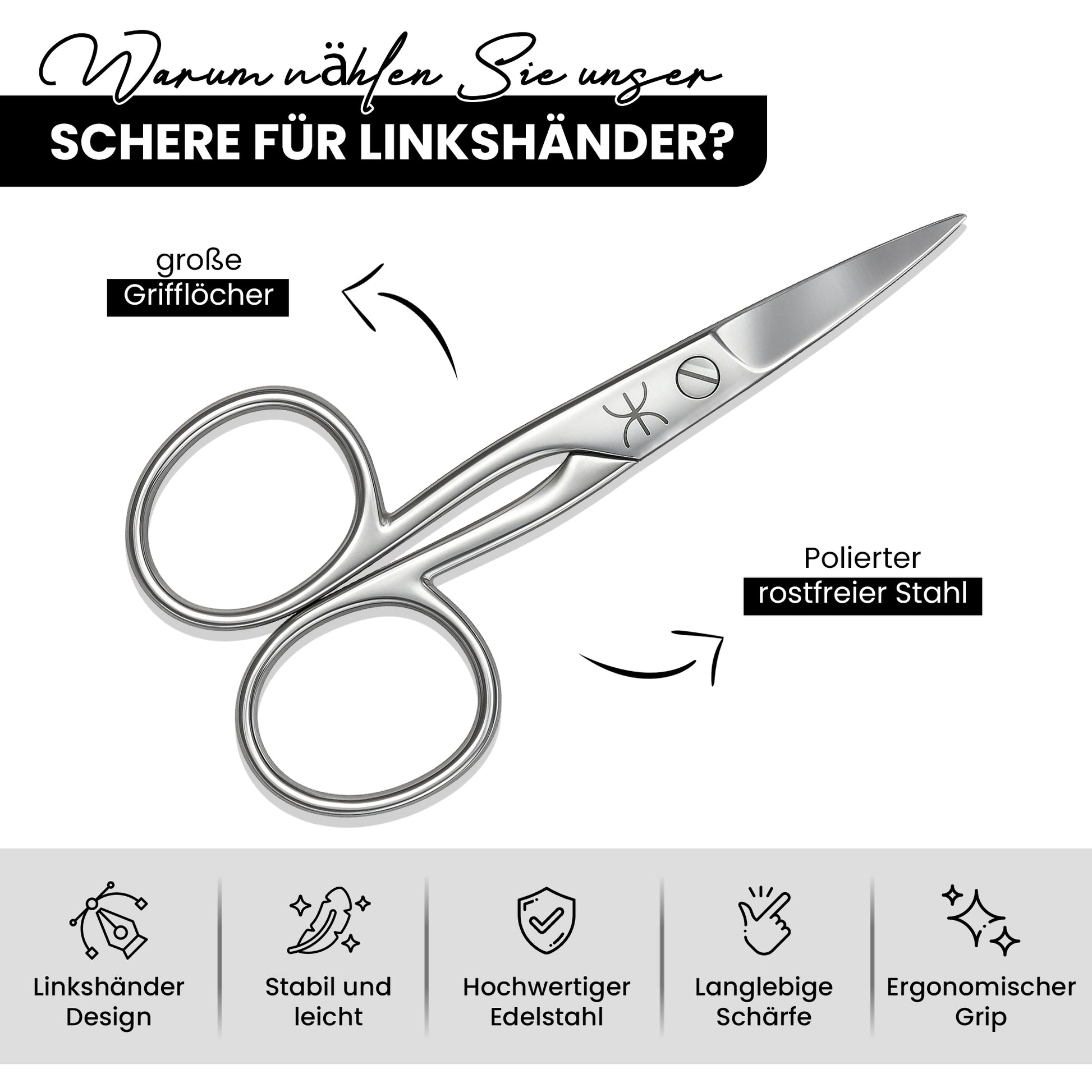 Linkshändler Nagelschere