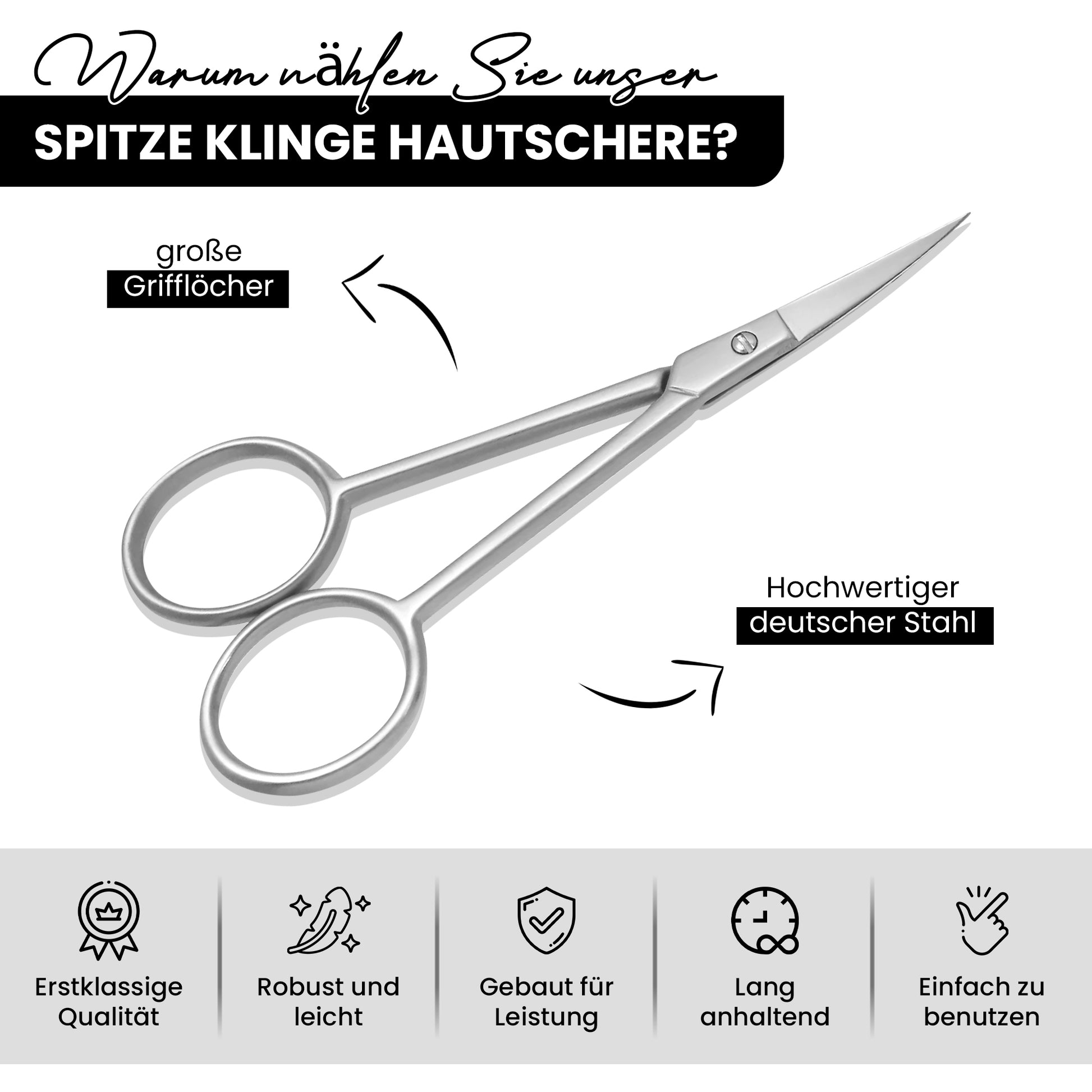Hautschere Schneide spitz