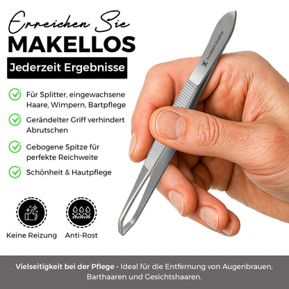 Pinzette - gewinkelte Spitze - gerade