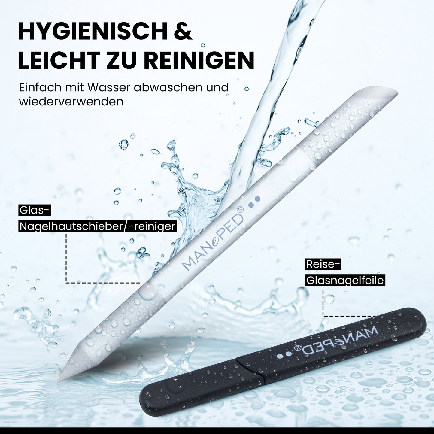 Glasnagelfeilen - 3er-Set/Made in EU