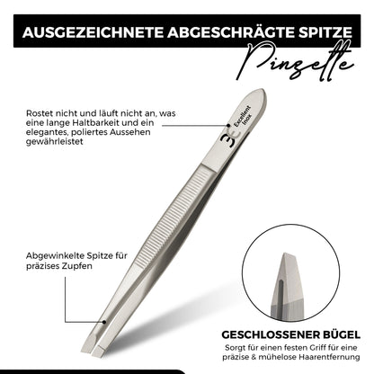 Cilienpinzette - schräge Spitzenform