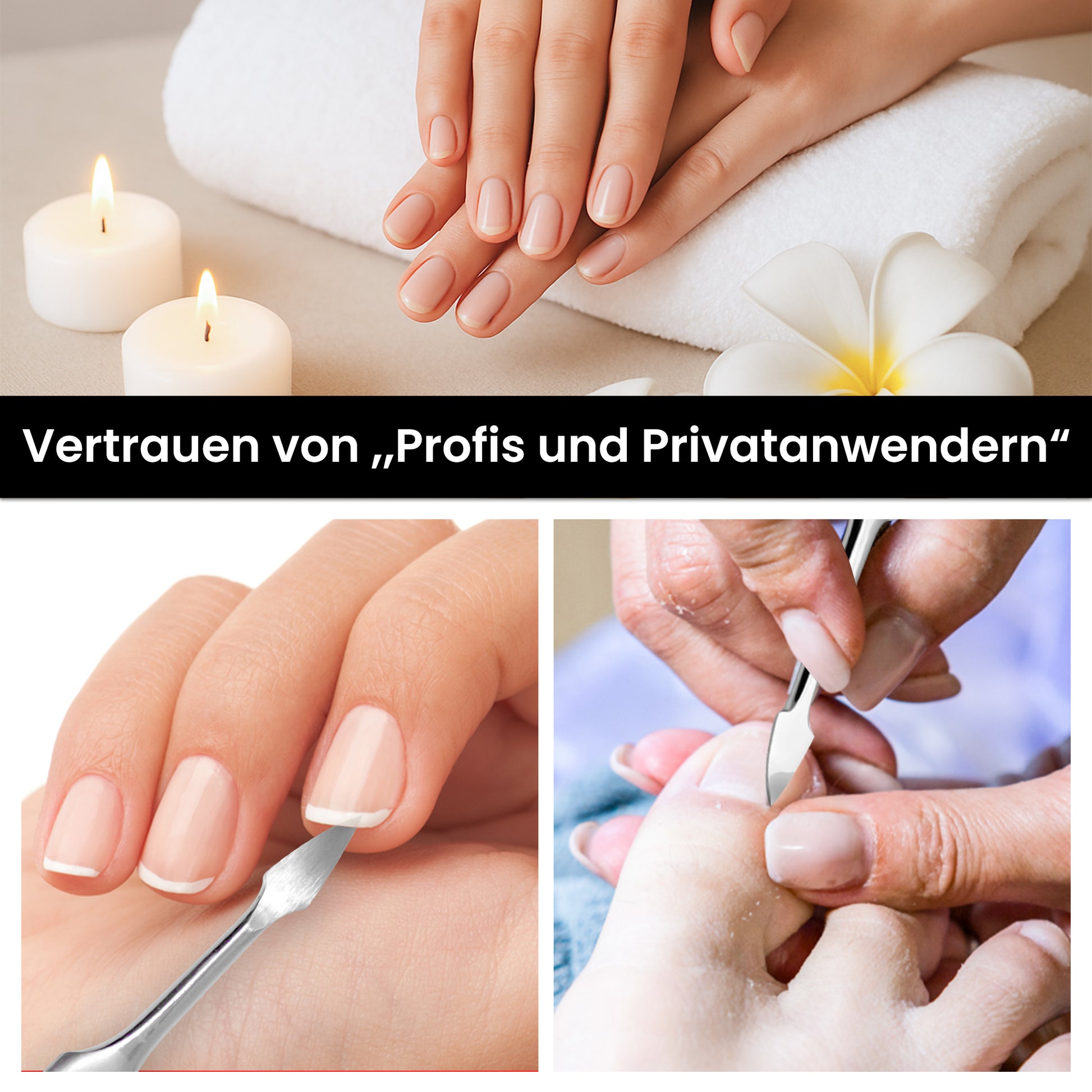 Nagelreiniger aus Edelstahl 12 cm – Präzisions Nagelhautentferner für Maniküre & Pediküre