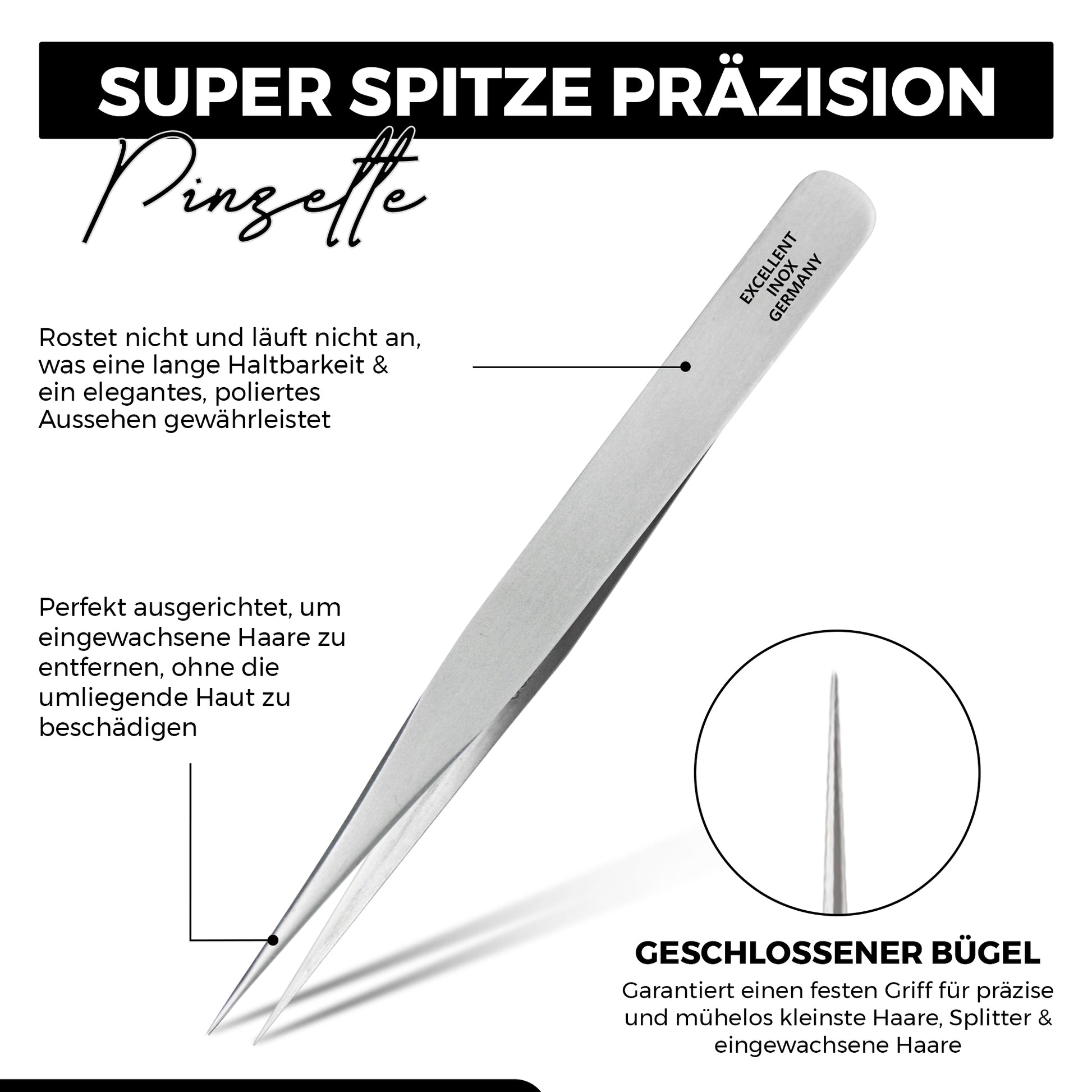 Splitterpinzette - Präzisionspinzette - nicht magnetisch