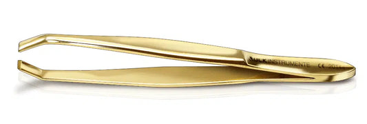 RUCK® Premium Pinzette - vergoldet - abgewinkelte Form