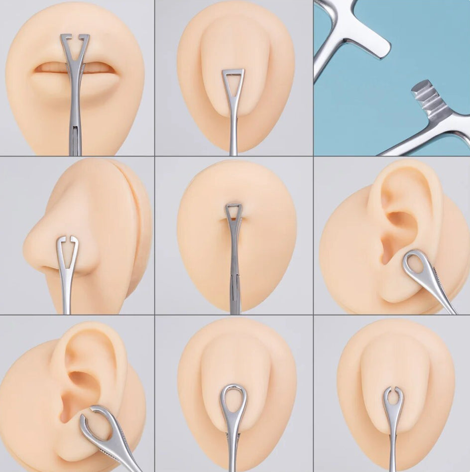 Piercing clamp set