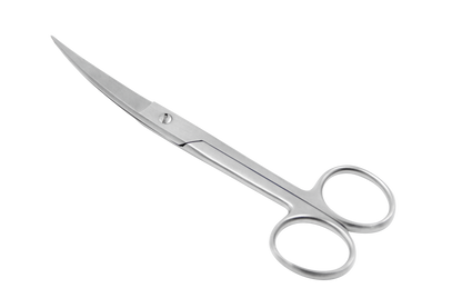 Verbandschere - spitz zugehend - leicht gebogen