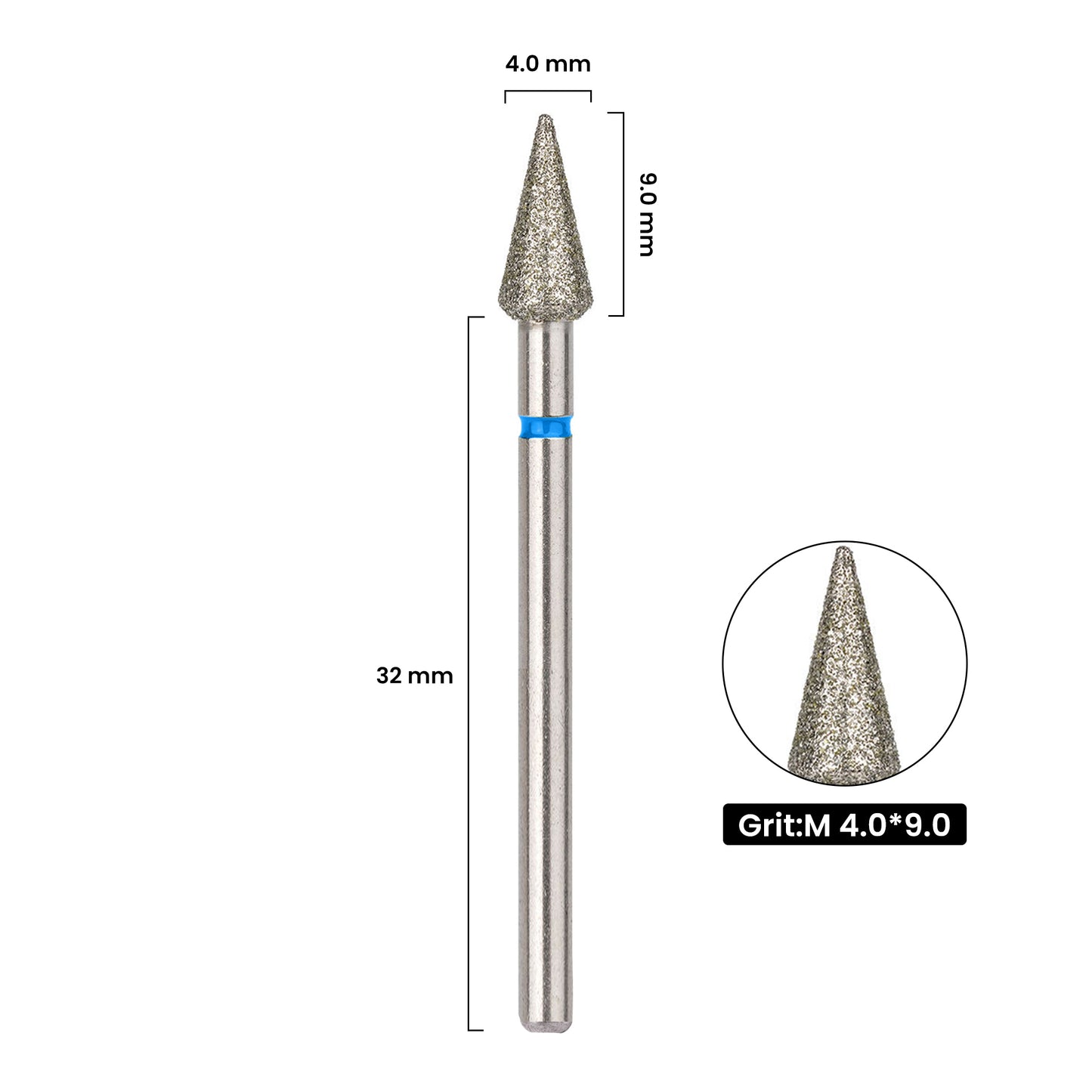 Diamant-Kegelbit für Nagelfräser