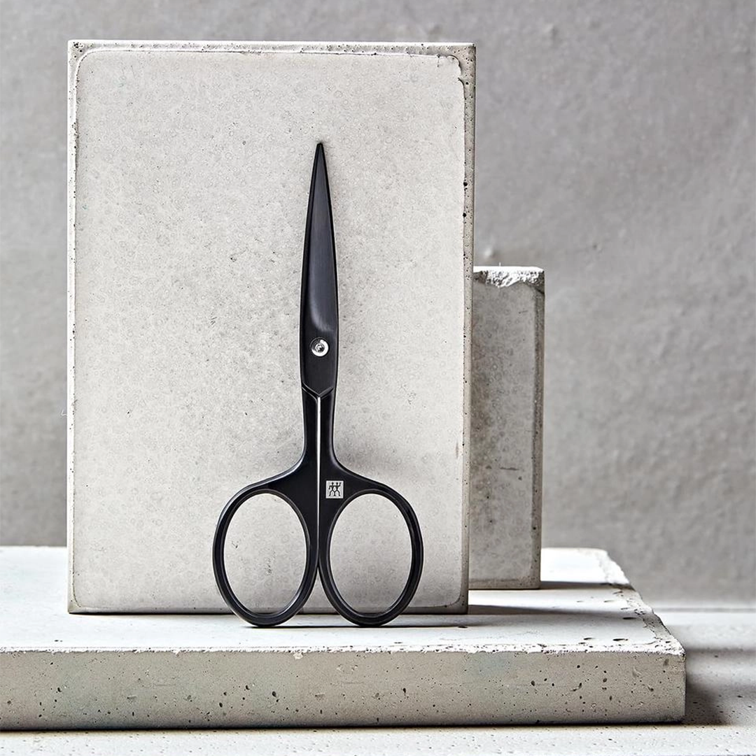 Premium Bartschere aus Edelstahl Schwarz