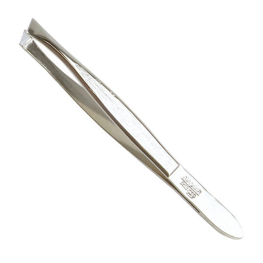 Pinzette, schräg, vernickelt