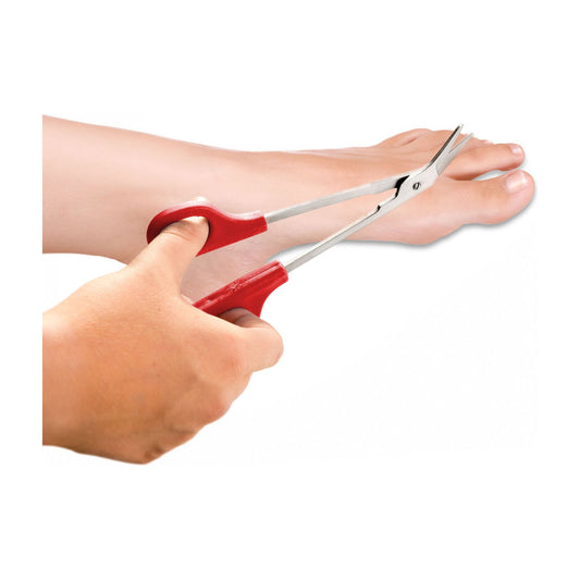 Toenail scissors with extra long handle
