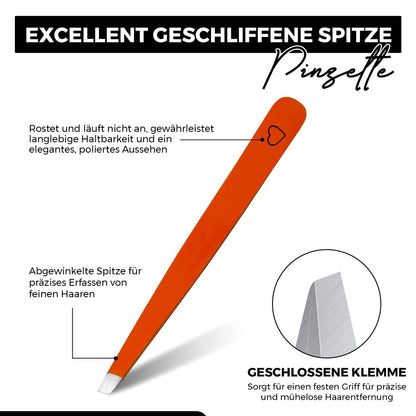 Augenbrauenpinzette mit schräger Spitze – Rot
