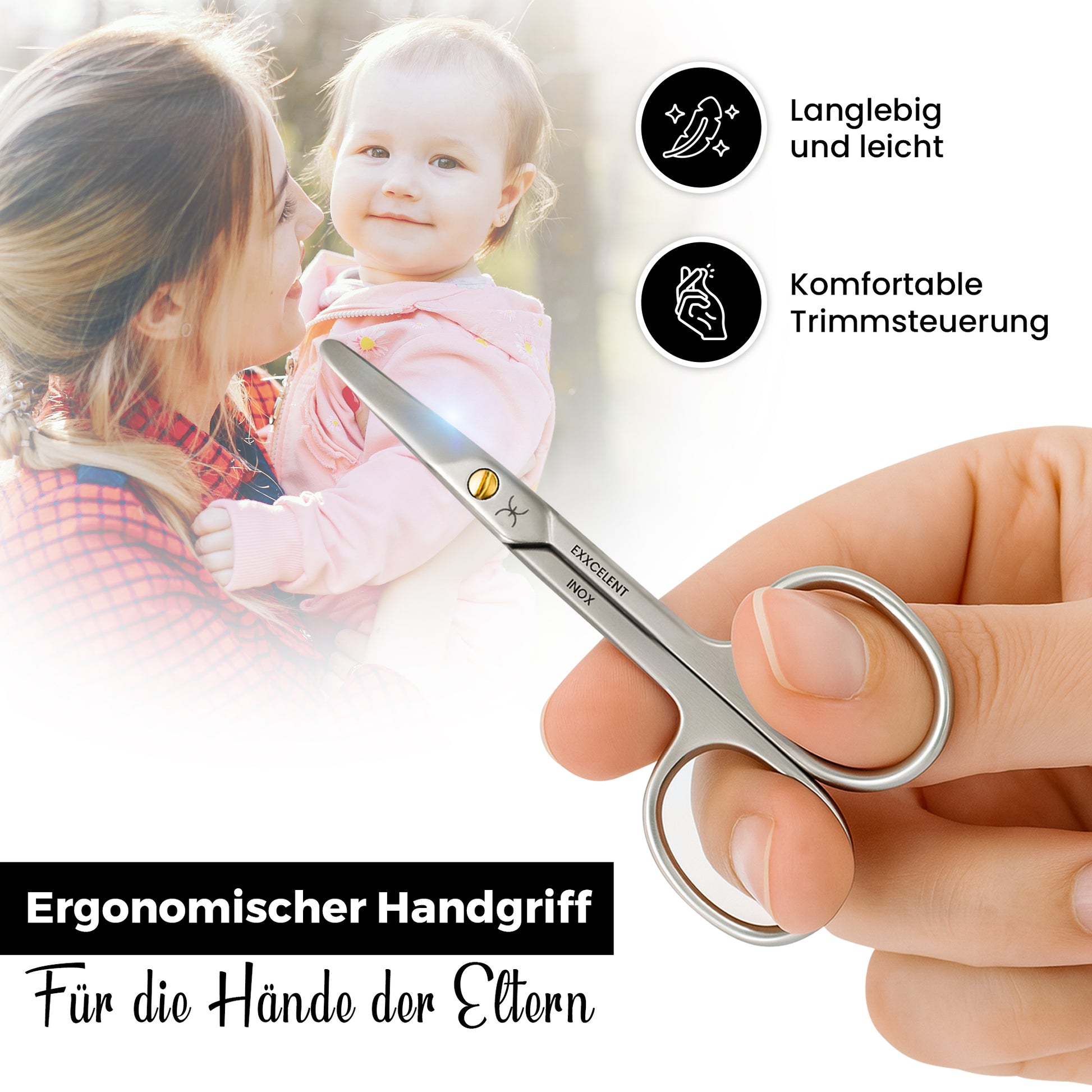 Babyschere abgerundet & verletzungssicher